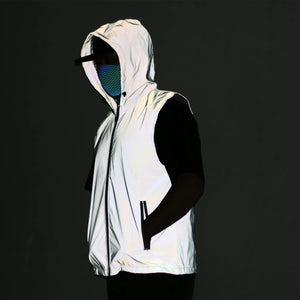 Reflective Hooded Cargo Vest