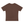 Coffee brown raglan running tee laid flat from the back, plain back with the small stitched tab detail