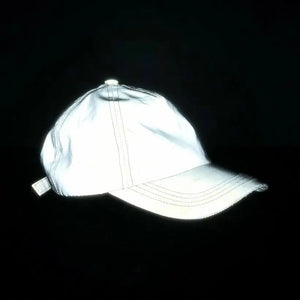 Men night reflective baseball cap street hip hop sport hat unisex adjustable nightclub stage performance snapback