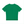 Grass Green reflective trim gym tee laid flat from the back, plain green back with a straight hem