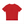 Red reflective trim gym tee laid flat from the back, plain red back with short sleeves