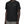 Three-quarter front view of the black gym T-shirt on a model, reflective strips on both shoulders