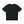 Black reflective trim gym tee laid flat from the back, plain black back with short sleeves