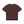 Brown reflective trim gym tee laid flat from the back, solid brown with short sleeves