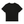 Black regular fit gym tee laid flat from the back, plain black back with short set-in sleeves