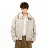 Removable Fur Collar Y2K Jacket Men