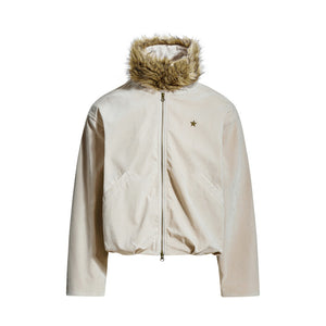 Removable Fur Collar Y2K Jacket Men