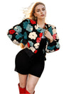 Retro 3D Flowers Women Jacket Spring