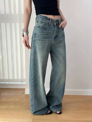 Retro Blue Y2K Jeans Women's