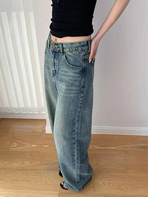 Retro Blue Y2K Jeans Women's