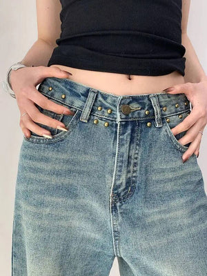 Retro Blue Y2K Jeans Women's