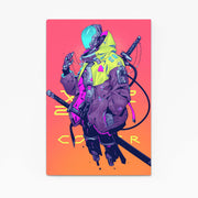 Retro-futuristische Cyberpunk Art