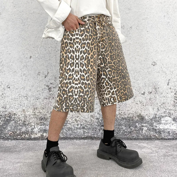 Retro Leopard Print Shorts