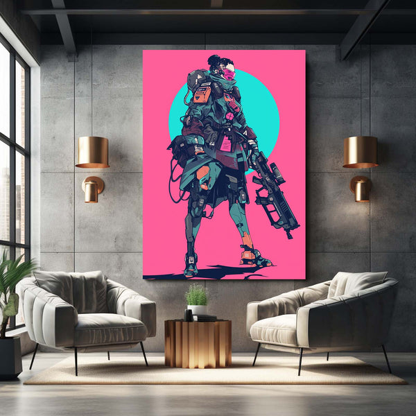 Retro-Modern Futuristic Cyberpunk Art