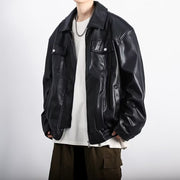 Retro PU Leather Y2K Jacket