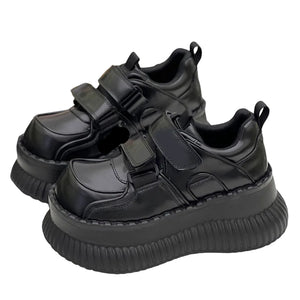 Retro Thick Black Platform Sneakers