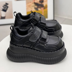 Retro Thick Black Platform Sneakers