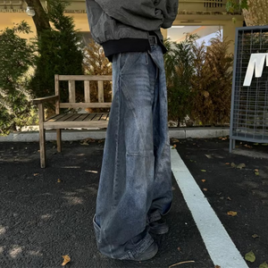 Reverse Waist Y2k Jeans Baggy