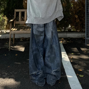 Reverse Waist Y2k Jeans Baggy