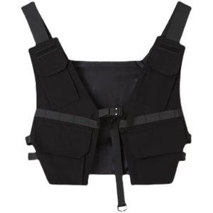 Ribbon Buckle Cargo Vest