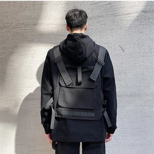 Ribbon Buckle Cargo Vest