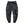 Black ribbon buckle techwear pants with an elastic waist