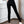 Black high-waisted ripped techwear leggings for women