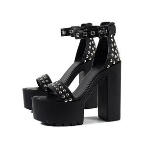 Rivet Goth Chunky Sandals