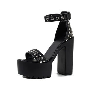 Rivet Goth Chunky Sandals