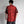 Red riveted strap cyberpunk shirt with black sleeve bands