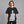 Robot Y2K Graphic Tees Black – worn by a woman
