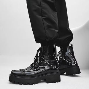 Rock Black Boots Men
