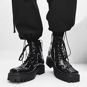 Rock Black Boots Men