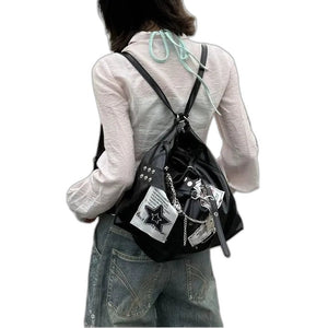 Rock Style Y2k Purse - product view on white background