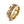 Roman Chain Techwear Ring in gold-tone, angled view of the engraved numerals and spinning chain