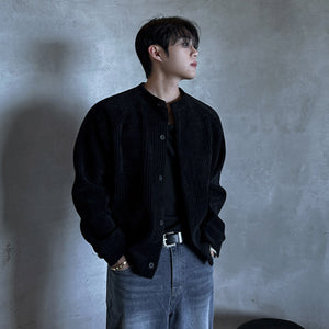 Round Collar Y2K Mens Jacketv