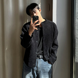 Round Collar Y2K Mens Jacket