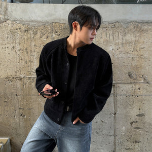 Round Collar Y2K Mens Jacket