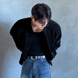Round Collar Y2K Mens Jacket