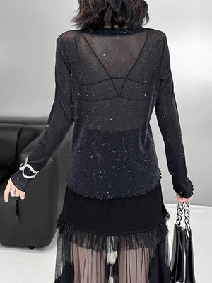 Round Neck Black T Shirt Women