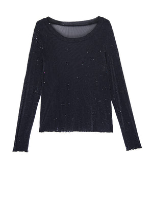 Round Neck Black T Shirt Women