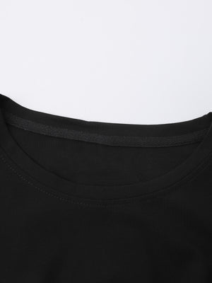 Round Neck Black T Shirts Women