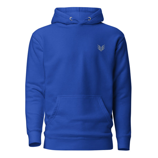 Royal Blue Comfortable Embroidered Hoodie