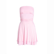 Ruched Bandeau Y2K Dress