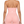 Back of the pink ruched halter top on a model, open back with a halter strap and a small logo low on the back