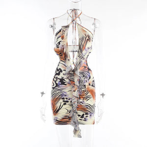 Ruffle Sexy Cut Out Dress