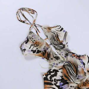 Ruffle Sexy Cut Out Dress