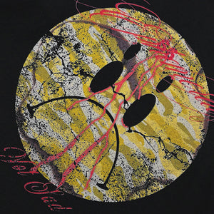 Sad Face Graphic Y2K Hoodie