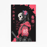 Arte Cyberpunk Calavera Sakura