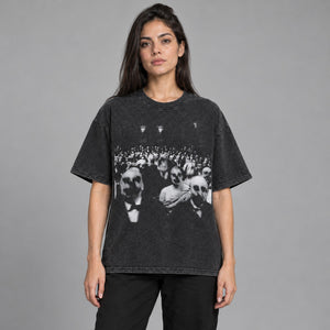 Scary Zombie Graphic Y2K Tees – worn by a woman